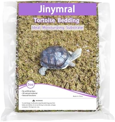 Tortoise Substrate for Burrowing – 5oz Soil Mix with Moss, Moisturizing Terrarium Habitat Bedding for Reptile, Humidity Retaining Enclosure Substrate