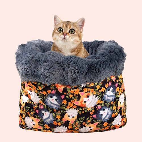 Cat Bed Cave Sleeping Bag, Cozy Soft Cat Bed, Pet Mat Self Warming Pad Sack for Cats