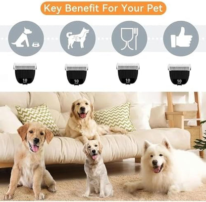 2PCS Replacement Blade for nebot P1 Pro Pet Grooming Kit & Vacuum Size-10 Cut Length 1/50"(0.5mm),Made of Ceramic Blade & Stainless Steel Blade