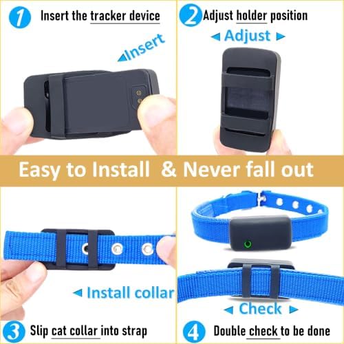 Silicone Holder for Tractive Cat Mini Tracker for pet Collar, Black,2 Packs