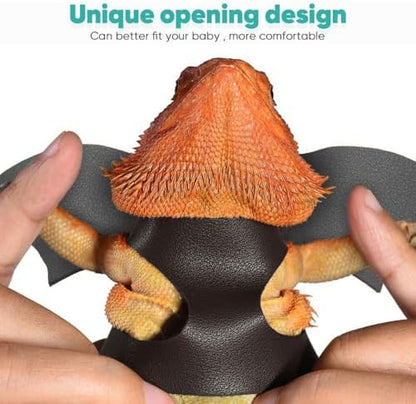 4 Pack Bearded Dragon Harness and Leash Set – Adjustable Soft Leather & Nylon Vest with 6.89–62 Inch Lead, Escape-Proof Lizard Walking Harness for Reptiles, Squirrels & Small Pets (Green Bag)