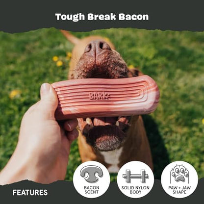 BarkBox Tough Break Bacon Dog Toy - Medium - Large