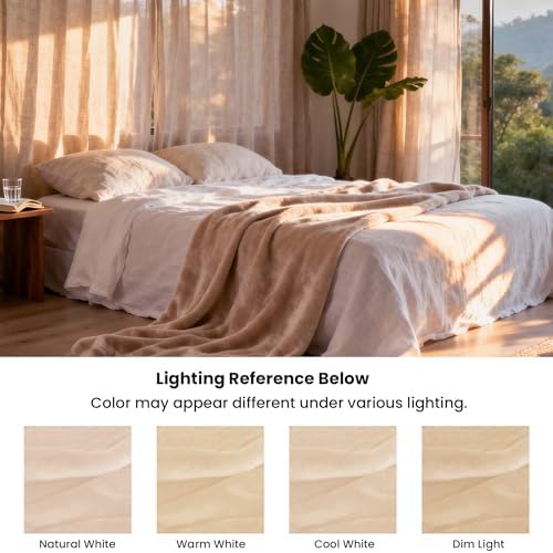 gogobunny Waterproof Blanket for Dogs and Cats, Reversible Flannel Double-Sided Furniture Protector for Couch Sofa Bed Against Spills & Pet Fur (60" x 80", Beige/Cream)