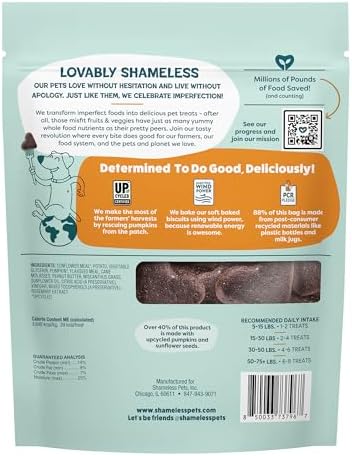 Shameless Pets Soft-Baked Dog Treats - Pumpkin Nut Partay, 1 lb