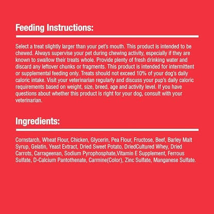 DreamBone Twist Stick Sirloin Rawhide-Free Dog Treats, 15 Count