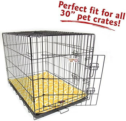 30" Fusion Yellow Crate Dog Bed Mat By Majestic Pet Products
