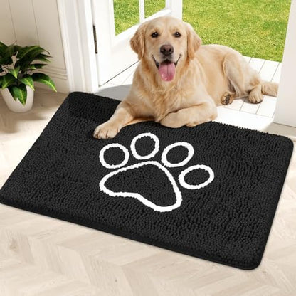 Bcoimo Super Absorbent Dog Door Mat, 36"*24" Anti Slip Mat for Muddy Paws