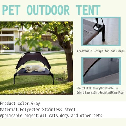 Pet Camping Tent - Indoor Outdoor Cat Dog Shelter, Breathable, Foldable Lightweight for Travel, Comfortable Pet Bed Alternative,Heavy-Duty Oxford Cloth Pet Tent