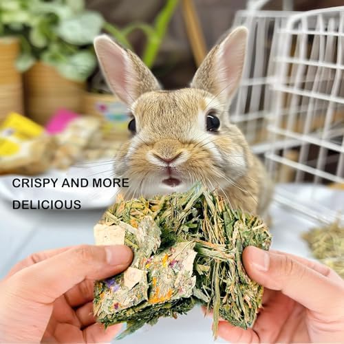 Rabbit Chew Toys 12pcs Timothy Hay Treats Bunny Herbal Flower Snack