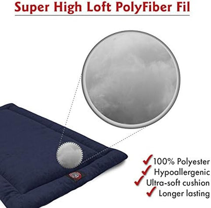 Majestic Pet 720570929999 Villa Crate Dog Bed Mat, Navy Blue, 48"