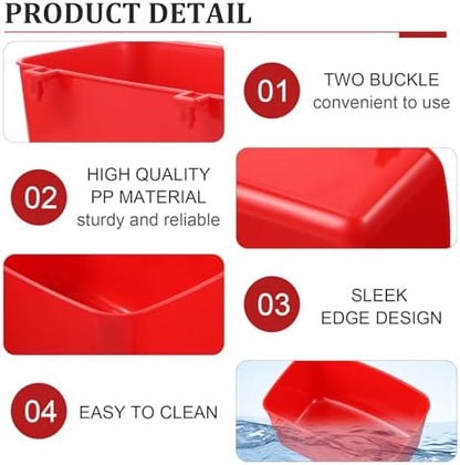 26 PCS Chicken Feeder Cups, 18 OZ Cage Cups for Chickens, Hanging Rabbit Feeder Waterer Cups, Plastic Birds Feeders for Pet Bunny Gamefowl Poultry Parrot(Red)