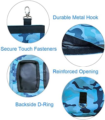 RIOUSSI Guinea Pig Hay Feeder, Hanging Rabbit Hay Feeder Bag. CamoBlue