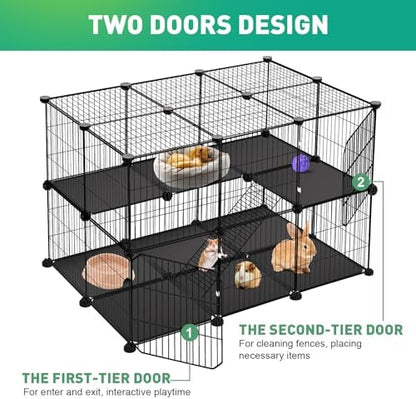 VISCOO 41 Panels Pet Playpen, 35.4" x 23.6" x 23.6" Small Animal Playpen