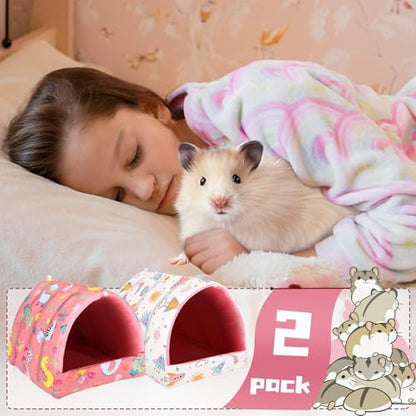 UPINS 2 Pack Guinea Pig Bed,Guinea Pig Hideout