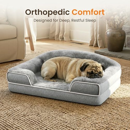 Orthopedic Dog Bed for Small to Medium Dogs, 30"x20" Dog Couch Bed