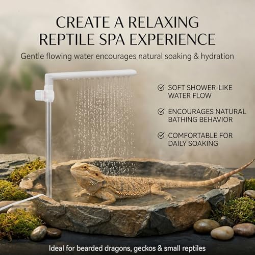 Bearded Dragon Water Fountain with Flow Valve Reptile Water Fountain