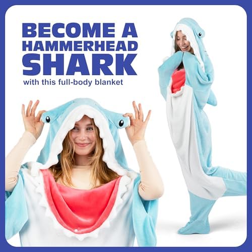 WHAT DO YOU MEME? Cozy Concepts Co. Hammerhead Shark Blanket by Relatable