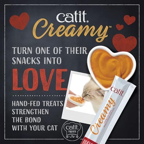Catit Creamy Lickable Cat Treat, 72 Pack, 0.5 oz Each