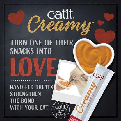 Catit Creamy Lickable Cat Treat, 72 Pack, 0.5 oz Each
