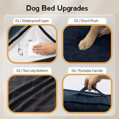 MEKIY Orthopedic Waterproof Dog Bed with Sides for Extra Large Sizes Dogs