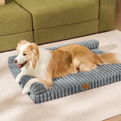 Orthopedic Large Dog Bed Furry Pet Bed, Washable Cover 48''X30''