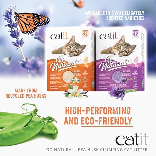 Catit Go Natural Pea Husk Clumping Cat Litter, 12.3 lb, Natural