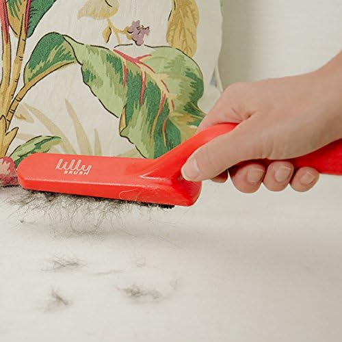 Lilly Brush Fluffy Pet Hair Clean-Up Gentle Bristled Brush for Fur, Lint, Furniture, Fabric & Rug Cleaner For Homes with FLUFFY DOUBLE-COATED LONG-HAIRED PETS ONLY