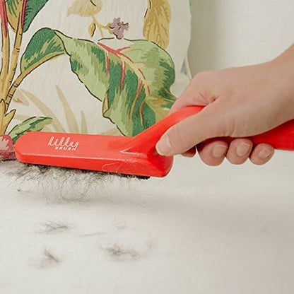 Lilly Brush Fluffy Pet Hair Clean-Up Gentle Bristled Brush for Fur, Lint, Furniture, Fabric & Rug Cleaner For Homes with FLUFFY DOUBLE-COATED LONG-HAIRED PETS ONLY