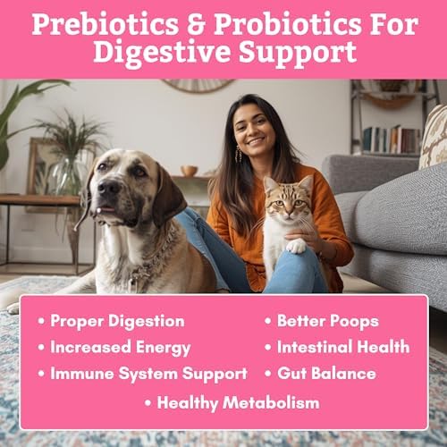 Prebiotics & Probiotics for Dogs & Cats Digestive Health, 3 Oz, 85 Scoops