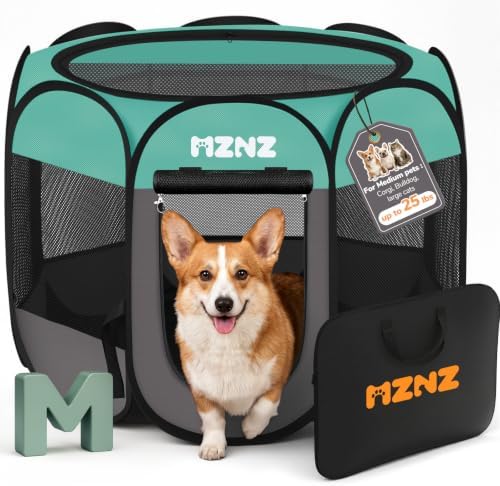 Dog Cat Small Animal Puppy Playpen Crate, Medium, Blue