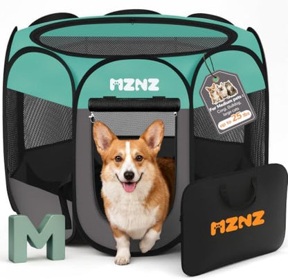 Dog Cat Small Animal Puppy Playpen Crate, Medium, Blue