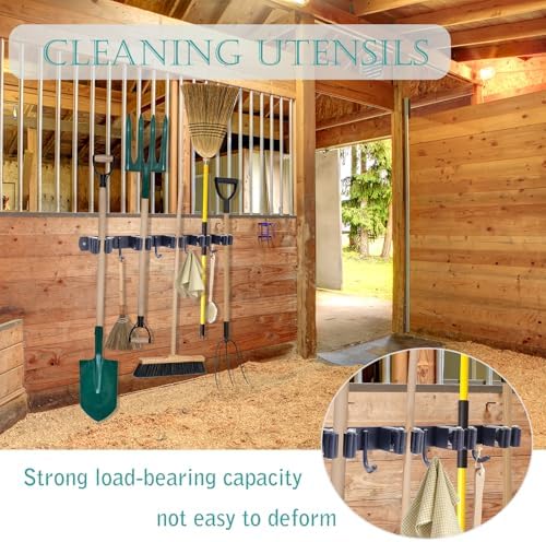 2pcs Horse Whip Crop Holder with Bridle Hooks, Stall Tool Holder Horse Tack Rack Wall Mount Bridle Rack Organizer Horse Stables Supplies Storage Rack Stall Hanger Accessories