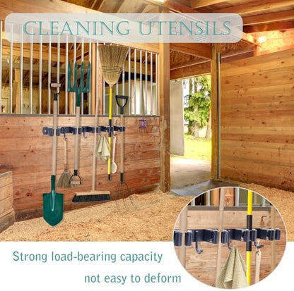2pcs Horse Whip Crop Holder with Bridle Hooks, Stall Tool Holder Horse Tack Rack Wall Mount Bridle Rack Organizer Horse Stables Supplies Storage Rack Stall Hanger Accessories