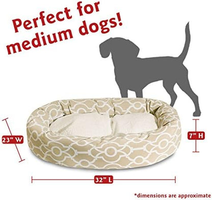 Majestic Pet 32" Athens Sand Sherpa Bagel Bed