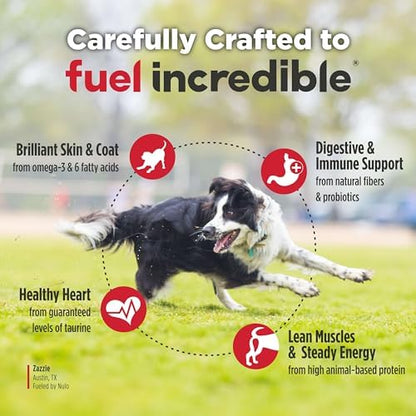 Nulo Freestyle Adult Dry Dog Food - Salmon & Peas, Premium Grain Free Dog Food with Probiotics for Healthy Gut, Skin and Coat, Natural, High Protein Kibble for Small, Medium and Large Breeds, 26lb