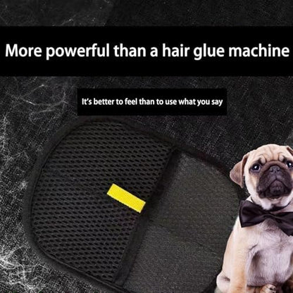 Pet Hair Remover Gloves 2 Pack with Comb, Reusable Electrostatic Pet Hair Removal Mitt for Couch, Car Seats, Clothes & Bedding, Dog & Cat Fur Remover for Furniture & Upholstery