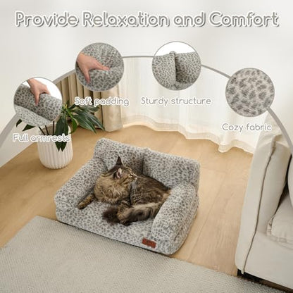 Hollypet Small Dog Large Cat Bed Puppy Couch Beds for Pets up to 25 lbs