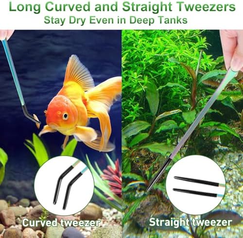 Tongs for Reptile Feeding, LveSunny 3-Pack Stainless Steel with Rubber Tips