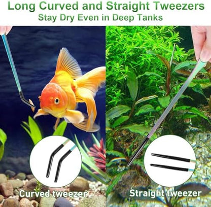 Tongs for Reptile Feeding, LveSunny 3-Pack Stainless Steel with Rubber Tips