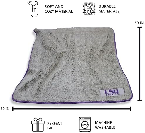 Logo Brands Officially Licensed NCAA Unisex Frosty Fleece Blanket, One Size, Team Color