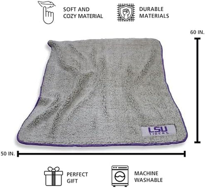 Logo Brands Officially Licensed NCAA Unisex Frosty Fleece Blanket, One Size, Team Color