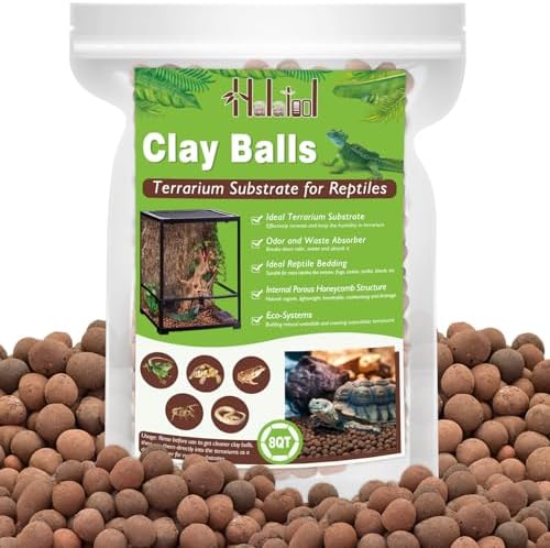 Halatool 8QT Leca Clay Balls Terrarium Substrate for Reptile
