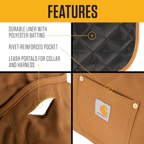 Carhartt Firm Duck Dog Chore Coat, Insulated Weather Resistant Jacket for Cold and Windy Conditions, Carhartt Brown, Large