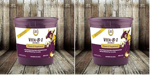 Farnam Horse Health Vita B-1 Crumbles Supplement for Horses, Supports Optimal Muscle Activity and Metabolism for Performance, 3 pounds, 48 Day Supply (Pack of 2)