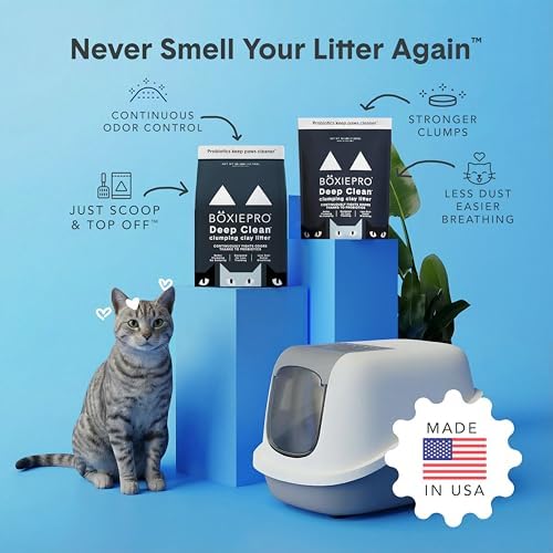 Boxie Probiotic Cat Litter, 40 Day Control, Clumping Clay Kitty Litter, Odor Eliminating Probiotics, Dust-Free, No Fragrances No Fillers, 16 lb