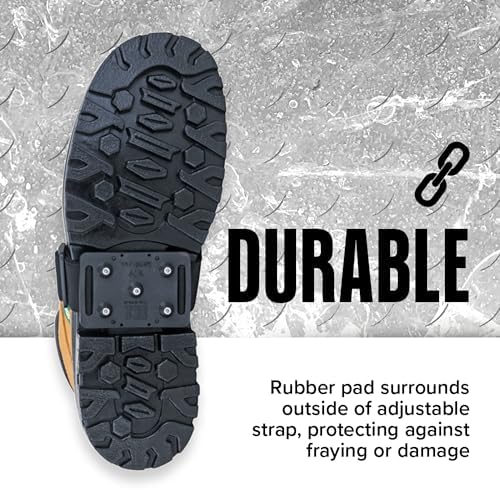 K1 Mid-Sole Ice Cleats for Men & Women - Rotatable Traction Aids For Winter Snow - Original Profile - Black