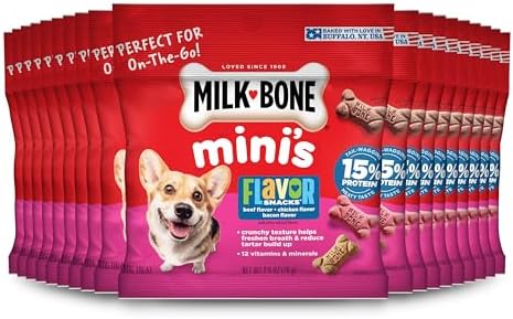Milk-Bone Flavor Snacks Mini’s Dog Treats, 20 To-Go Bags