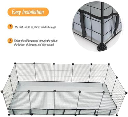 DZWLKJ Guinea Pig Cage Liner Tarp Bottom Waterproof and Washable Base Also for Rabbits, Bunny, Chinchesillas, Hedgehog, Ferrets and Other Small Animals(28x70 inches)