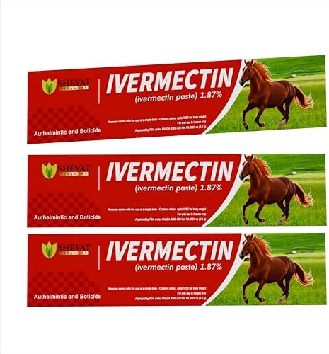Ivermectin Horse Paste 1.87% – Apple Flavored – 6.08g Tube – for Horses Up to 1250 lb