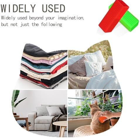 2pcs Pet Dog Cat Hair Remover, Pet Hair Removal Tool, Hollow Cleaner Brush for car，Interior, Furniture, Sofa (red and green)